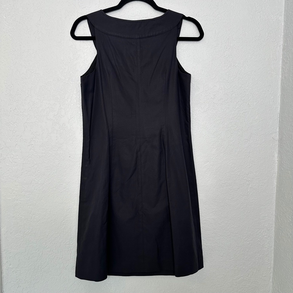 J. Crew‎ Black Cotton Sleeveless Shift Dress Women's Size 4 Career Casual